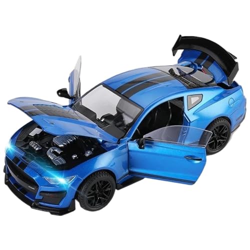 Druckgussfahrzeuge Motorfahrzeuge 1:18 Miniatur-Automodell Aus Druckgusslegierung, Geeignet for Sammlung Und Ausstellung for Ford Mustang GT500 Fertiges Modellauto(Blue) von PIPJLCGE