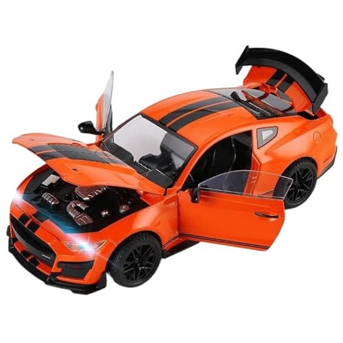 Druckgussfahrzeuge Motorfahrzeuge 1:18 Miniatur-Automodell Aus Druckgusslegierung, Geeignet for Sammlung Und Ausstellung for Ford Mustang GT500 Fertiges Modellauto(Orange) von PIPJLCGE