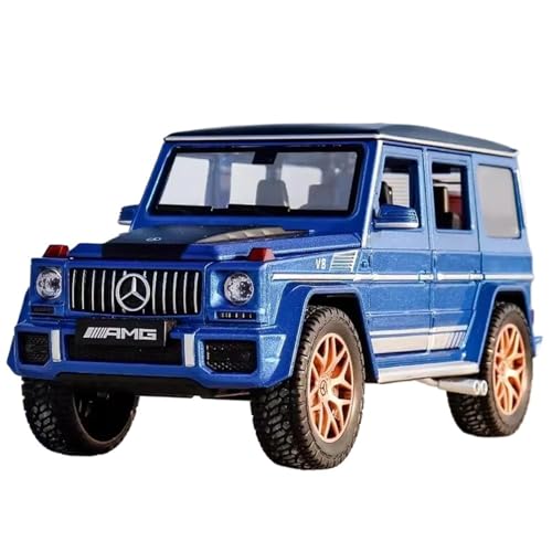 PIPJLCGE Druckgussfahrzeuge Motorfahrzeuge 1:18 Simulationsautomodell Aus Zinkdruckguss, Geeignet for Sammlung Und Ausstellung for Benz AMG G63 SUV Fertiges Modellauto(Blue) von PIPJLCGE