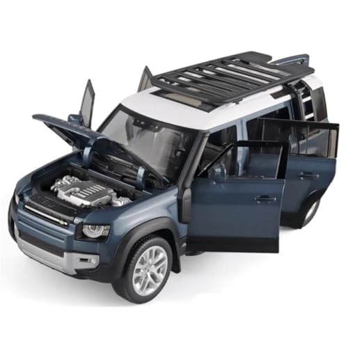 Druckgussfahrzeuge Motorfahrzeuge 1:18 Simulationsautomodell Aus Zinkdruckgusslegierung, Geeignet for Die Sammlung for Den Range Rover Defender SUV Fertiges Modellauto(Blue) von PIPJLCGE