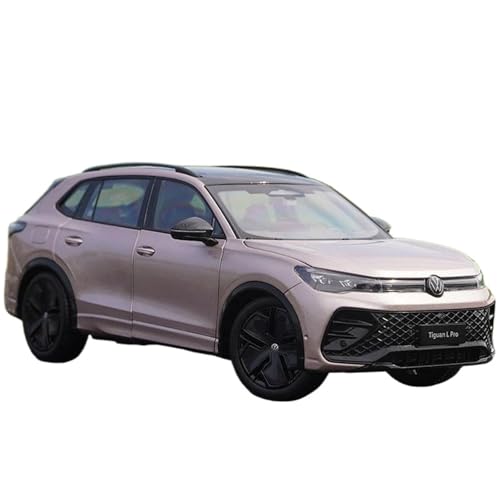 Druckgussfahrzeuge Motorfahrzeuge 1:18 Simulationsautomodell Aus Zinkdruckgusslegierung, Geeignet for Die Sammlungsanzeige for Den Volkswagen Tiguan L Pro SUV Fertiges Modellauto(Pink) von PIPJLCGE