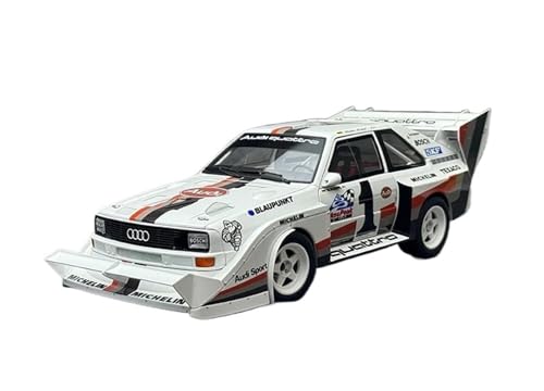 Druckgussfahrzeuge Motorfahrzeuge 1:18 Simulationsmaßstabsgetreues Automodell Aus Zinkdruckguss, Geeignet for Audi Sport Quattro S1 Pikes Peak 1987 Fertiges Modellauto(White) von PIPJLCGE