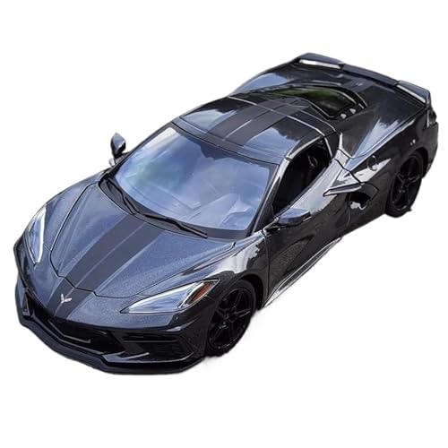 Druckgussfahrzeuge Motorfahrzeuge 1:18 for 2020 Chevrolet Corvette C8 Miniaturmaßstab Aus Zinklegierung, Automodell, Geeignet for Die Sammlung Fertiges Modellauto(Black) von PIPJLCGE