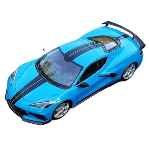 Druckgussfahrzeuge Motorfahrzeuge 1:18 for 2020 Chevrolet Corvette C8 Miniaturmaßstab Aus Zinklegierung, Automodell, Geeignet for Die Sammlung Fertiges Modellauto(Blue) von PIPJLCGE