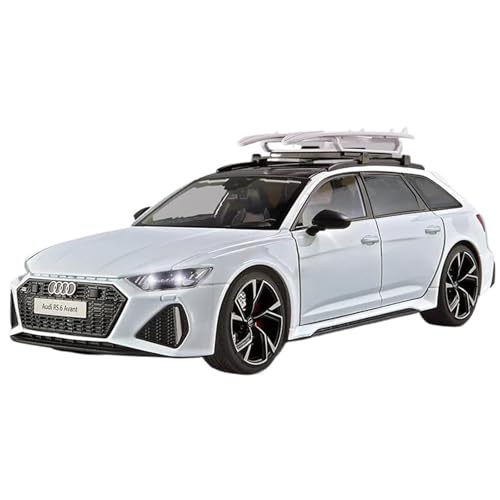 Druckgussfahrzeuge Motorfahrzeuge 1:18 for Audi RS6 Avant. Miniaturautomodell Aus Zinklegierung, Geeignet for Die Sammlungsausstellung Fertiges Modellauto(White) von PIPJLCGE