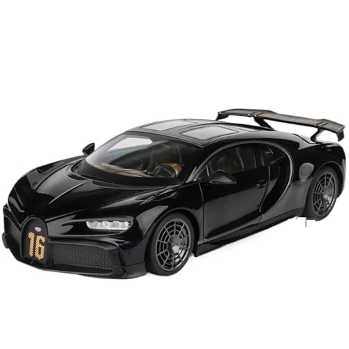 Druckgussfahrzeuge Motorfahrzeuge 1:18 for Bugatti Chiron Supercar Miniatur-Druckguss-Automodell, Zinklegierung, Automodell, Souvenir-Display Fertiges Modellauto (Size : Black) von PIPJLCGE