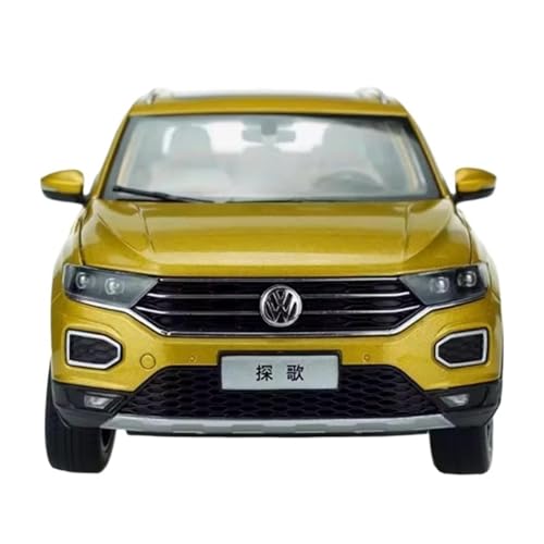 Druckgussfahrzeuge Motorfahrzeuge 1:18 for FAW VW T-ROC 280STI 2018, Druckguss-Automodell Aus Zinklegierung, Geeignet for Sammlung Und Ausstellung Fertiges Modellauto(Yellow) von PIPJLCGE