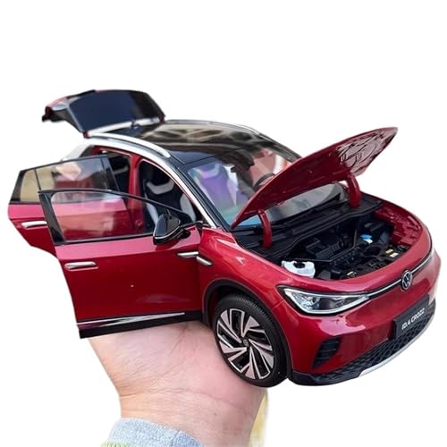 Druckgussfahrzeuge Motorfahrzeuge 1:18 for FAW Volkswagen Id.4 Id4 Id 4 Crozz SUV Maßstab Zinklegierung Druckguss Automodell Geeignet Fertiges Modellauto(Red) von PIPJLCGE