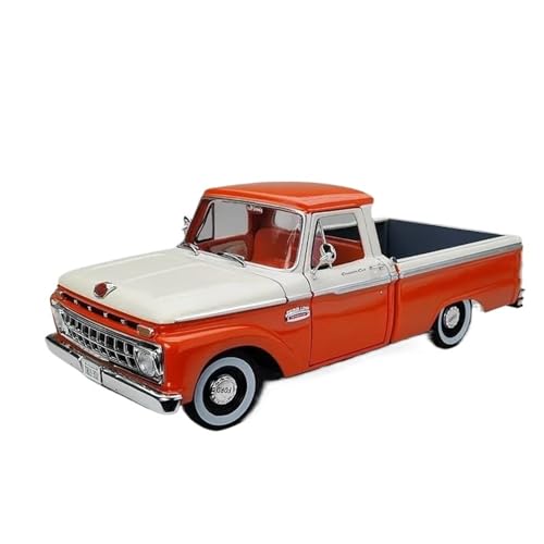 Druckgussfahrzeuge Motorfahrzeuge 1:18 for Ford F100 Pickup-Auto, Druckguss-Zinklegierungs-Automodell, Geeignet for Sammlung Und Ausstellung Fertiges Modellauto(Orange) von PIPJLCGE