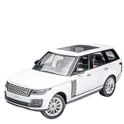 Druckgussfahrzeuge Motorfahrzeuge 1:18 for Range Rover SUV Geländewagen Sound Und Licht Zurückziehen Auto Modell Erwachsene Souvenir Display Fertiges Modellauto (Size : White) von PIPJLCGE