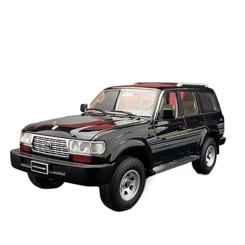 Druckgussfahrzeuge Motorfahrzeuge 1:18 for Toyotas Land Cruiser LC80 SUV, Druckguss-Zinklegierungs-Automodell, Geeignet for Die Sammlung Fertiges Modellauto(Black) von PIPJLCGE