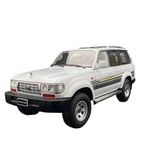 Druckgussfahrzeuge Motorfahrzeuge 1:18 for Toyotas Land Cruiser LC80 SUV, Druckguss-Zinklegierungs-Automodell, Geeignet for Die Sammlung Fertiges Modellauto(White) von PIPJLCGE