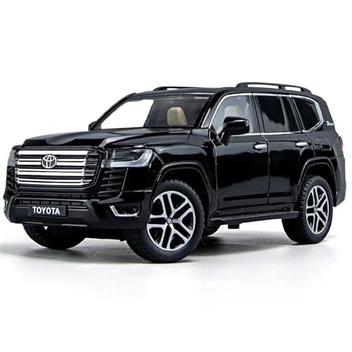 Druckgussfahrzeuge Motorfahrzeuge 1:24 Druckguss-Legierungssimulationsautomodell-Souvenir, Geeignet for Toyota Land Cruiser Geländewagen Fertiges Modellauto(Black) von PIPJLCGE