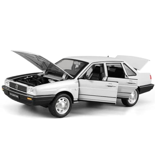 Druckgussfahrzeuge Motorfahrzeuge 1:24 FÜR Volkswagen Santana Legierung Modell Auto Fahrzeug Diecast Metall Simulation Sammlung Souvenir Fertiges Modellauto (Size : White) von PIPJLCGE