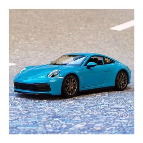 Druckgussfahrzeuge Motorfahrzeuge 1:24 Für Porsche 911 Carrera 4S Coupé Automodelle Fahrzeug Miniaturschnitzerei Fertiges Modellauto (Size : Blue) von PIPJLCGE