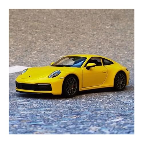 Druckgussfahrzeuge Motorfahrzeuge 1:24 Für Porsche 911 Carrera 4S Coupé Automodelle Fahrzeug Miniaturschnitzerei Fertiges Modellauto (Size : Yellow) von PIPJLCGE