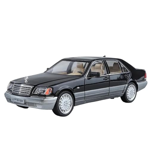 Druckgussfahrzeuge Motorfahrzeuge 1:24 Miniatur-Automodell Aus Druckgusslegierung, Geeignet for Die Sammlung for Mercedes-Benz W140 S320 SEL Fertiges Modellauto(Black) von PIPJLCGE