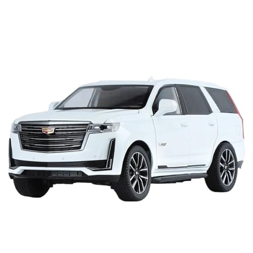 Druckgussfahrzeuge Motorfahrzeuge 1:24 Miniatur-Automodell Aus Druckgusslegierung, Geeignet for Sammlung Und Ausstellung for Cadillac Escalade SUV Fertiges Modellauto(White) von PIPJLCGE