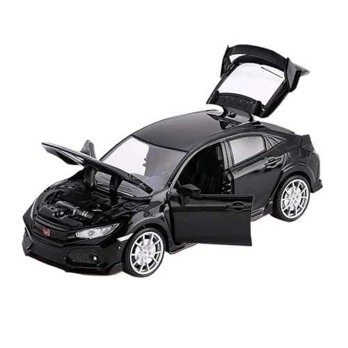 Druckgussfahrzeuge Motorfahrzeuge 1:24 Miniatur-Automodell Aus Druckgusslegierung, Geeignet for Sammlung Und Ausstellung for Honda Civic Fertiges Modellauto(Black) von PIPJLCGE