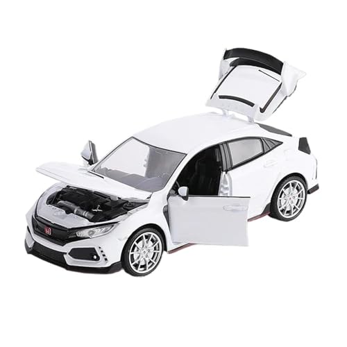 Druckgussfahrzeuge Motorfahrzeuge 1:24 Miniatur-Automodell Aus Druckgusslegierung, Geeignet for Sammlung Und Ausstellung for Honda Civic Fertiges Modellauto(White) von PIPJLCGE