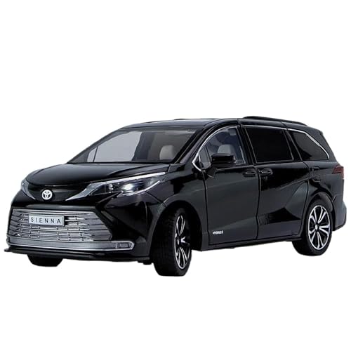 Druckgussfahrzeuge Motorfahrzeuge 1:24 Miniatur-Automodell Aus Druckgusslegierung, Geeignet for Sammlung Und Ausstellung for Toyota Sienna MPV Fertiges Modellauto(Black) von PIPJLCGE