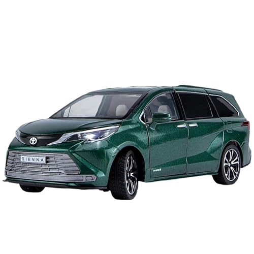 Druckgussfahrzeuge Motorfahrzeuge 1:24 Miniatur-Automodell Aus Druckgusslegierung, Geeignet for Sammlung Und Ausstellung for Toyota Sienna MPV Fertiges Modellauto(Green) von PIPJLCGE