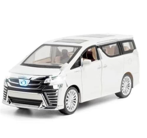 Druckgussfahrzeuge Motorfahrzeuge 1:24 Miniatur-Automodell Aus Druckgusslegierung, Geeignet for Sammlung Und Ausstellung for Toyota Vellfire MPV Fertiges Modellauto(White) von PIPJLCGE