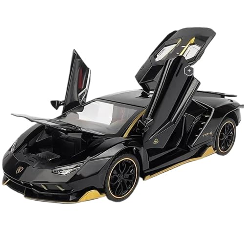 Druckgussfahrzeuge Motorfahrzeuge 1:24 Simulationsautomodell Aus Zinkdruckguss, Geeignet for Die Sammlungsausstellung for Lamborghini LP770 Fertiges Modellauto(Black) von PIPJLCGE