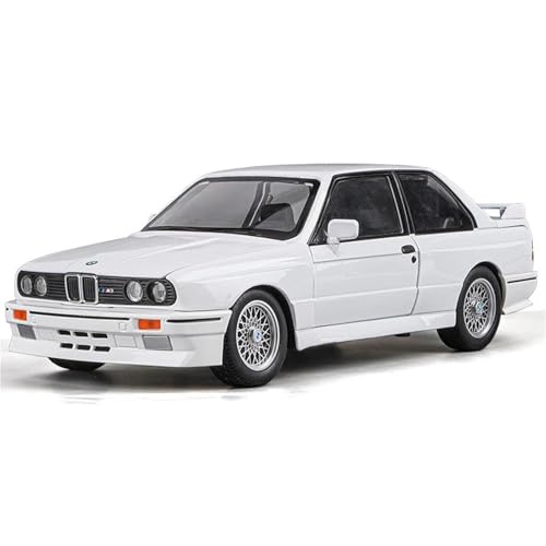 PIPJLCGE Druckgussfahrzeuge Motorfahrzeuge 1:24 Simulationsautomodell Aus Zinkdruckguss, Geeignet for Sammlung Und Ausstellung for 1988 BMW M3 E30 Fertiges Modellauto(White) von PIPJLCGE