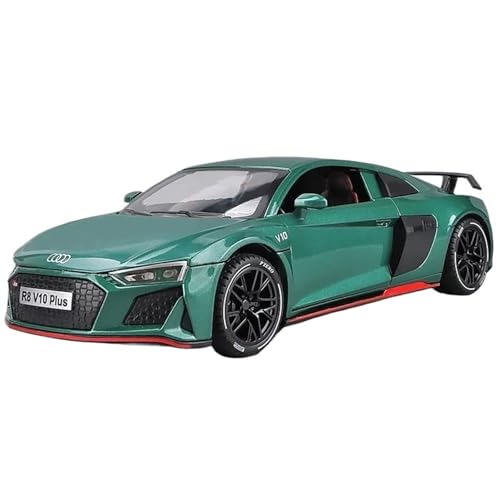 PIPJLCGE Druckgussfahrzeuge Motorfahrzeuge 1:24 Simulationsautomodell Aus Zinkdruckguss, Geeignet for Sammlung Und Ausstellung for Audi R8 V10 Plus Fertiges Modellauto(Green) von PIPJLCGE