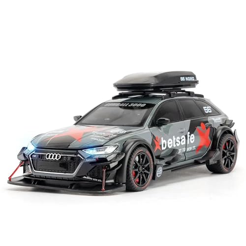 Druckgussfahrzeuge Motorfahrzeuge 1:24 Simulationsautomodell Aus Zinkdruckguss, Geeignet for Sammlung Und Ausstellung for Audi RS6 Fertiges Modellauto(Black) von PIPJLCGE