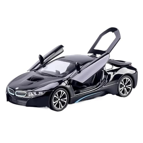 Druckgussfahrzeuge Motorfahrzeuge 1:24 Simulationsautomodell Aus Zinkdruckguss, Geeignet for Sammlung Und Ausstellung for BMW I8 Supercar Fertiges Modellauto(Black) von PIPJLCGE