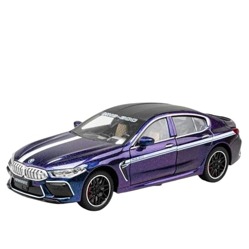 Druckgussfahrzeuge Motorfahrzeuge 1:24 Simulationsautomodell Aus Zinkdruckguss, Geeignet for Sammlung Und Ausstellung for BMW M8 Fertiges Modellauto(Purple) von PIPJLCGE