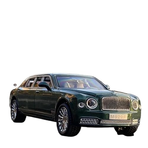 Druckgussfahrzeuge Motorfahrzeuge 1:24 Simulationsautomodell Aus Zinkdruckguss, Geeignet for Sammlung Und Ausstellung for Bentley Mulsanne Fertiges Modellauto(Green) von PIPJLCGE