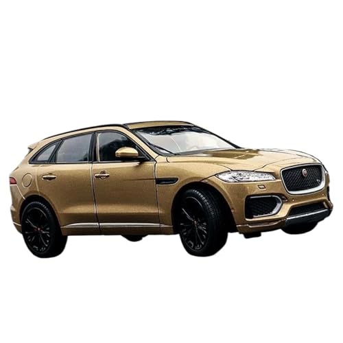 Druckgussfahrzeuge Motorfahrzeuge 1:24 Simulationsautomodell Aus Zinkdruckguss, Geeignet for Sammlung Und Ausstellung for Jaguar F-PACE SUV Fertiges Modellauto(Gold) von PIPJLCGE