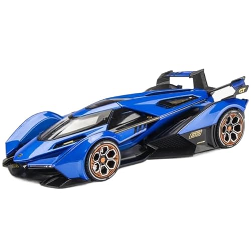 Druckgussfahrzeuge Motorfahrzeuge 1:24 Simulationsautomodell Aus Zinkdruckgusslegierung, Geeignet for Die Sammlungsanzeige for Lamborghini V12 Vision GT Fertiges Modellauto(Blue) von PIPJLCGE