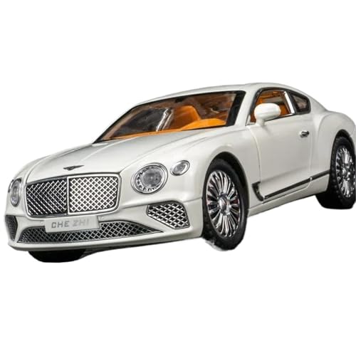 Druckgussfahrzeuge Motorfahrzeuge 1:24 Simulationsautomodell Aus Zinklegierung Aus Druckguss, Geeignet for Die Sammlung for Bentley Continental GT Fertiges Modellauto(White) von PIPJLCGE