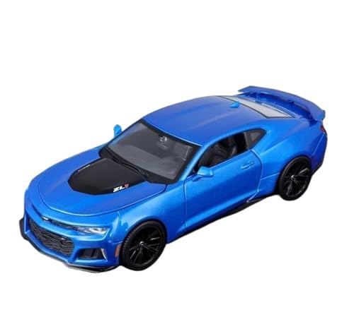 PIPJLCGE Druckgussfahrzeuge Motorfahrzeuge 1:24 Simulationsautomodell aus Zinkdruckguss, geeignet for Sammlung und Ausstellung for Chevrolet Camaro ZL1 Fertiges Modellauto(Blue) von PIPJLCGE