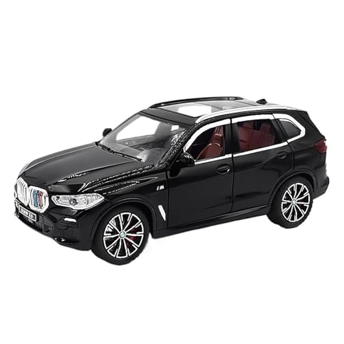 Druckgussfahrzeuge Motorfahrzeuge 1:24 Simulationsmaßstab-Dekorationsautomodell Aus Zinkdruckguss, Geeignet for Die Sammlungsanzeige for Den BMW X5 SUV Fertiges Modellauto(Black) von PIPJLCGE