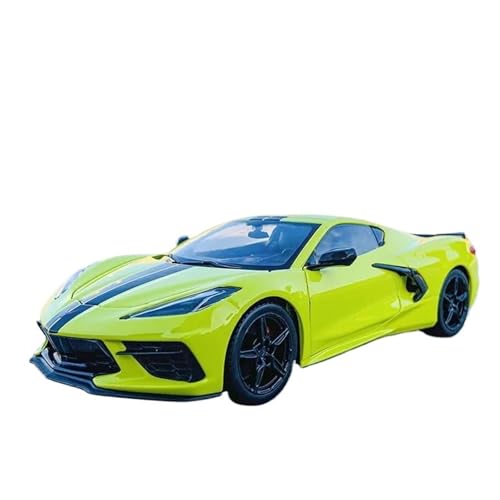 Druckgussfahrzeuge Motorfahrzeuge 1:24 Simulationsmaßstabsgetreues Automodell Aus Zinkdruckguss, Geeignet for Chevrolet Corvette Stingray Coupé Z51 2020 Fertiges Modellauto(Green) von PIPJLCGE