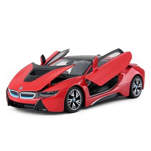 Druckgussfahrzeuge Motorfahrzeuge 1:24 for BMW I8 Miniaturautomodell Aus Zinkdruckguss, Geeignet for Sammeln Und Ausstellen Fertiges Modellauto(Red) von PIPJLCGE