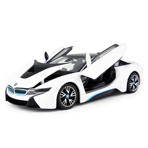 Druckgussfahrzeuge Motorfahrzeuge 1:24 for BMW I8 Miniaturautomodell Aus Zinkdruckguss, Geeignet for Sammeln Und Ausstellen Fertiges Modellauto(White) von PIPJLCGE