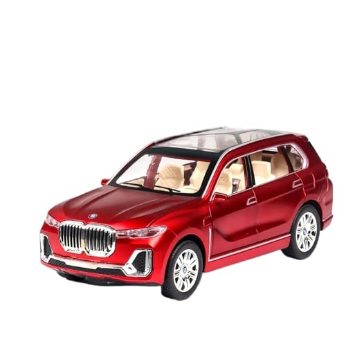 Druckgussfahrzeuge Motorfahrzeuge 1:24 for BMW X7 SUV Maßstabsgetreues Automodell Aus Zinkdruckguss, Geeignet for Sammeln Und Ausstellen Fertiges Modellauto(Red) von PIPJLCGE