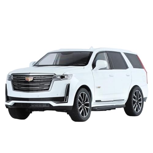 Druckgussfahrzeuge Motorfahrzeuge 1:24 for Cadillac Escalade SUV Maßstab Automodell Aus Zinkdruckguss, Geeignet for Sammlung Und Ausstellung Fertiges Modellauto(White) von PIPJLCGE