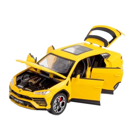 Druckgussfahrzeuge Motorfahrzeuge 1:24 for Lamborghini Urus-Automodell Aus Druckguss-Zinklegierung, Geeignet for Sammlung Und Ausstellung Fertiges Modellauto(Yellow) von PIPJLCGE