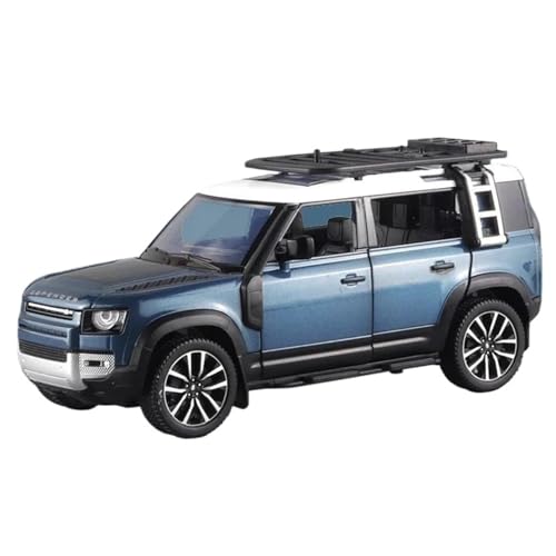 Druckgussfahrzeuge Motorfahrzeuge 1:24 for Land Rover Defender SUV Maßstabsgetreues Automodell Aus Zinkdruckguss, Geeignet for Die Sammlung Fertiges Modellauto(Blue) von PIPJLCGE