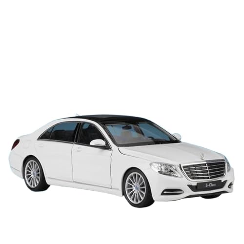 Druckgussfahrzeuge Motorfahrzeuge 1:24 for Mercedes-Benz S-Klasse S500 Miniatur-Automodell Aus Druckgusslegierung, Geeignet for Die Sammlung Fertiges Modellauto(White) von PIPJLCGE