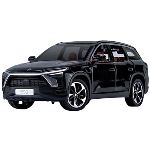 Druckgussfahrzeuge Motorfahrzeuge 1:24 for NIO ES8 New Energy Druckguss-Legierung Automodell Friction Power Modellauto-Sammlungsanzeige Fertiges Modellauto(Size:Black) von PIPJLCGE