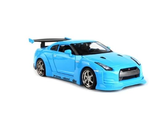 Druckgussfahrzeuge Motorfahrzeuge 1:24 for Nissan GT-R GTR Druckguss Legierung Auto Modell Friction Power Metall Modell Auto Sammlung Display Fertiges Modellauto(Size:Blue-B) von PIPJLCGE