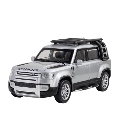 Druckgussfahrzeuge Motorfahrzeuge 1:24 for Rover Defender SUV Legierung Auto Modell Reibung Power Metall Modell Auto Erwachsene Geschenk Sammlung Display Fertiges Modellauto(Size:Silver) von PIPJLCGE